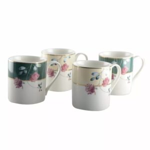 Lot de 4 mugs floral