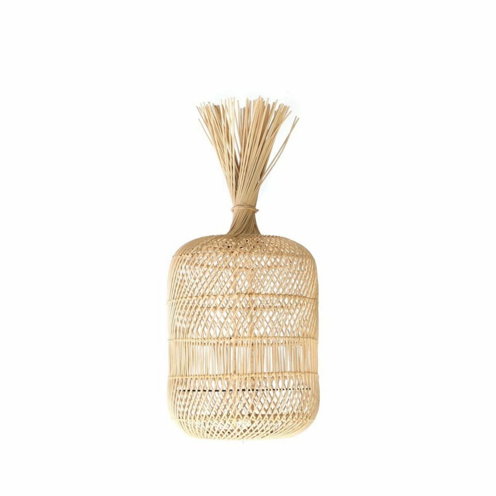 suspension lampe the dumpling   rotin naturel   l22xh50