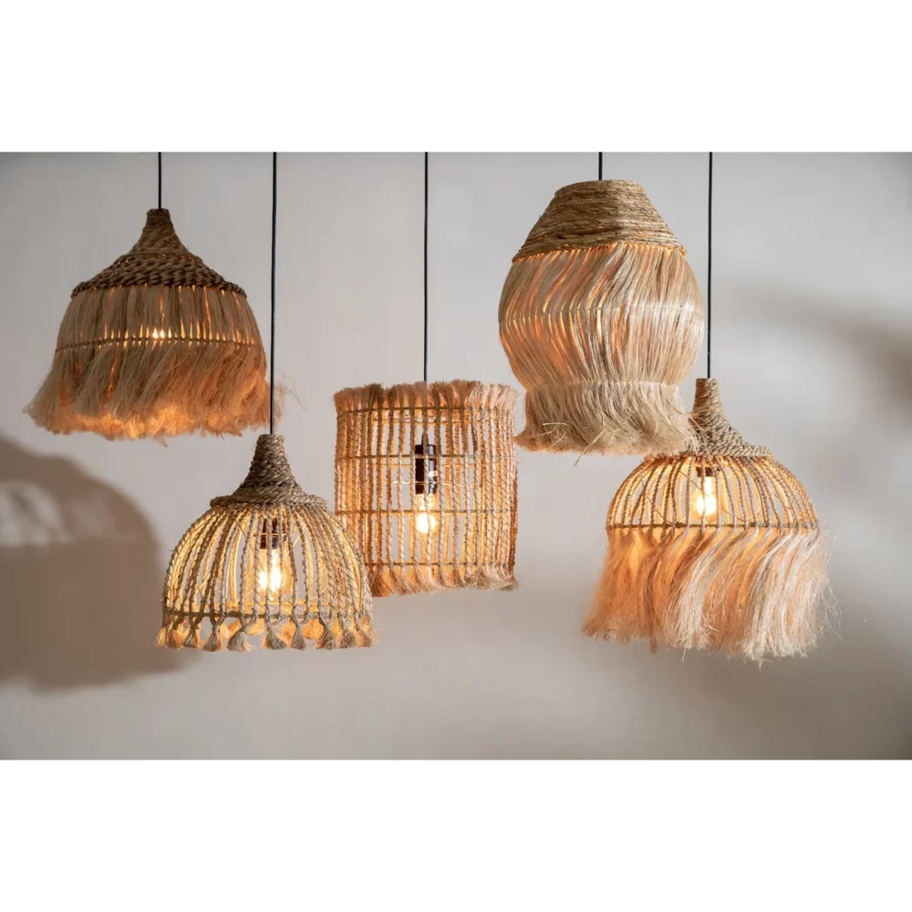 suspension en abaca bird cage   naturel   l32xh35 gamme